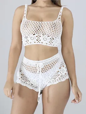 Crochet Shorts Set