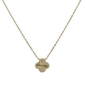 DIAMOND & GOLD CLOVER NECKLACE