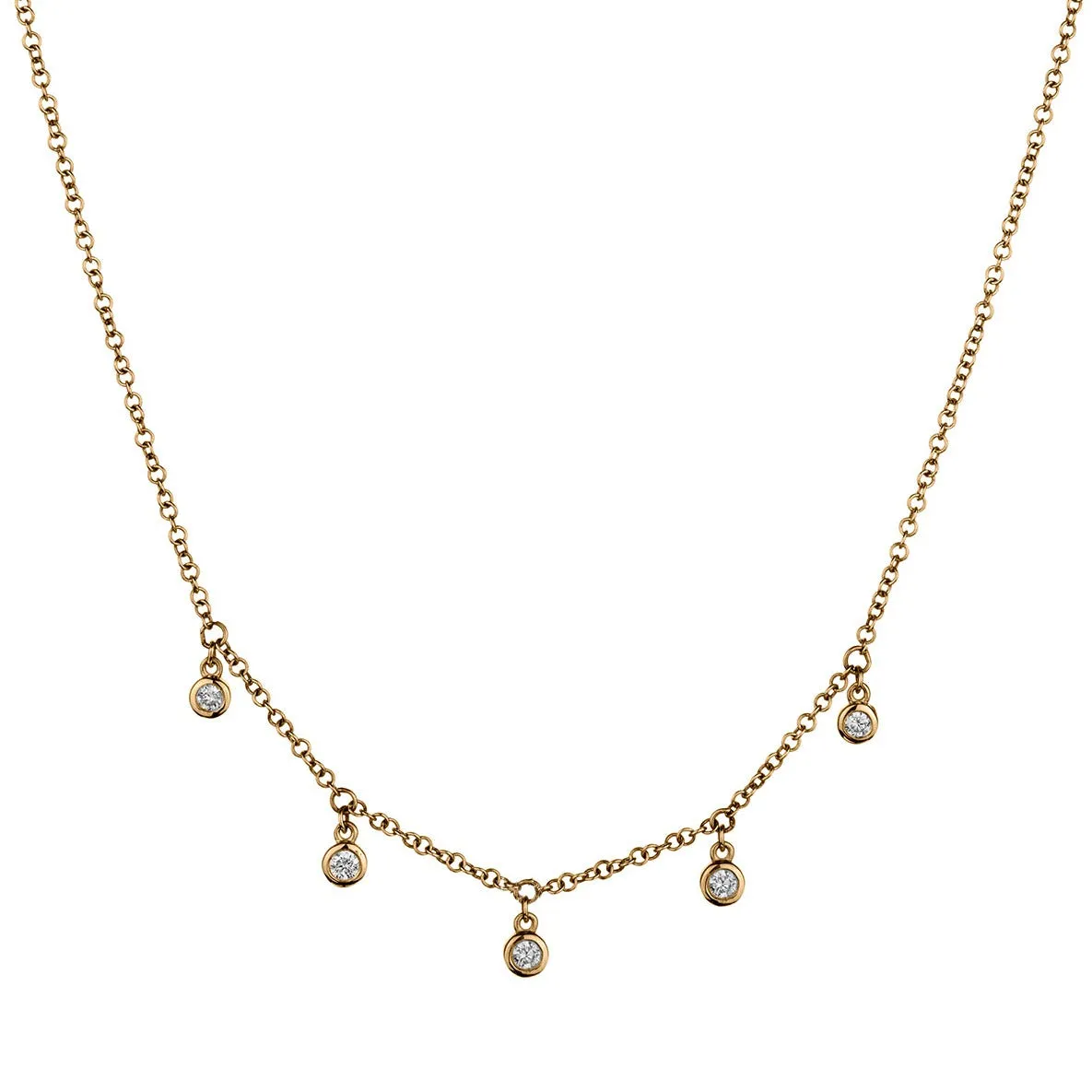 DIAMOND BEZEL SET SPRINKLE NECKLACE