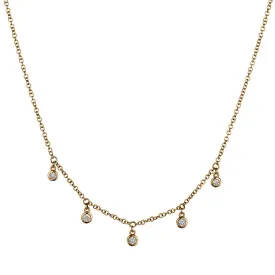 DIAMOND BEZEL SET SPRINKLE NECKLACE