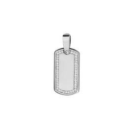 DIAMOND DOG TAG CHARM