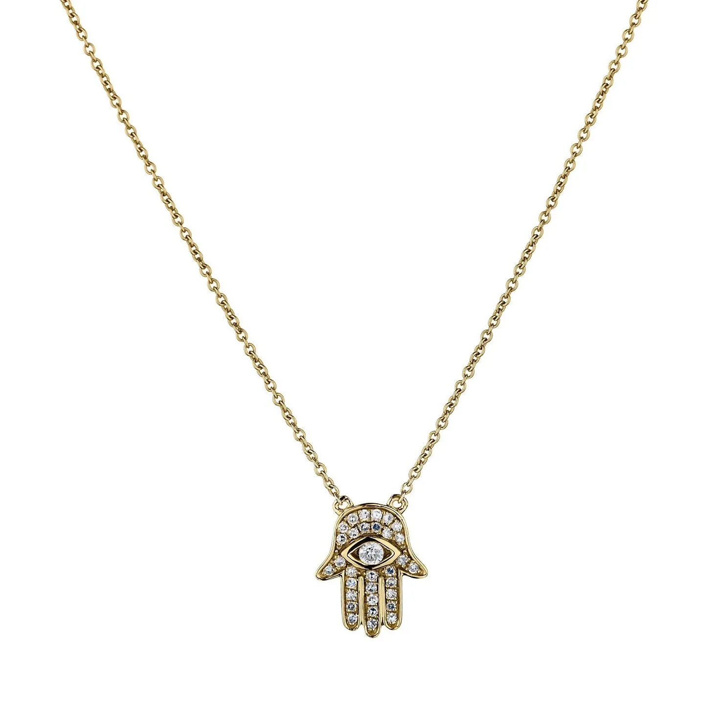 DIAMOND HAMSA NEKLACE