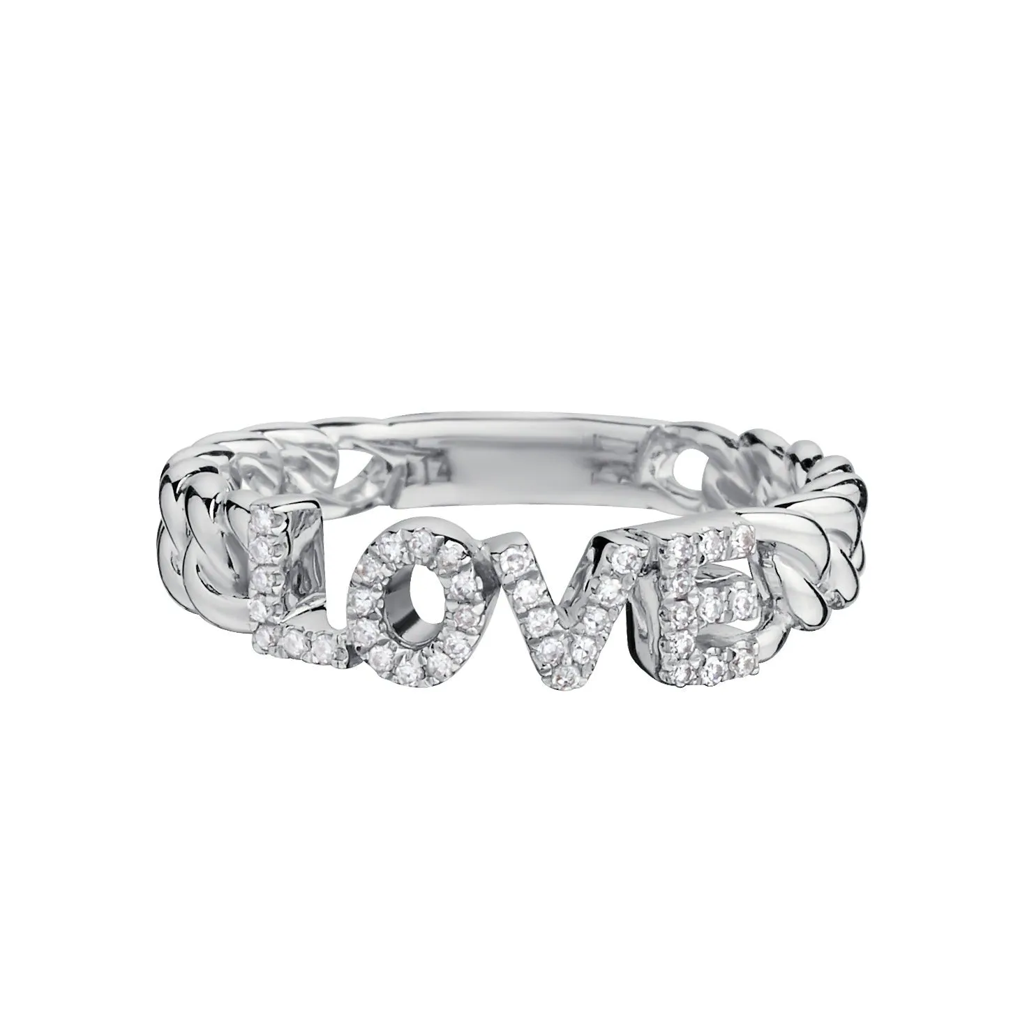 DIAMOND LOVE LINK RING