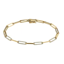 DIAMOND PAPERCLIP BRACELET