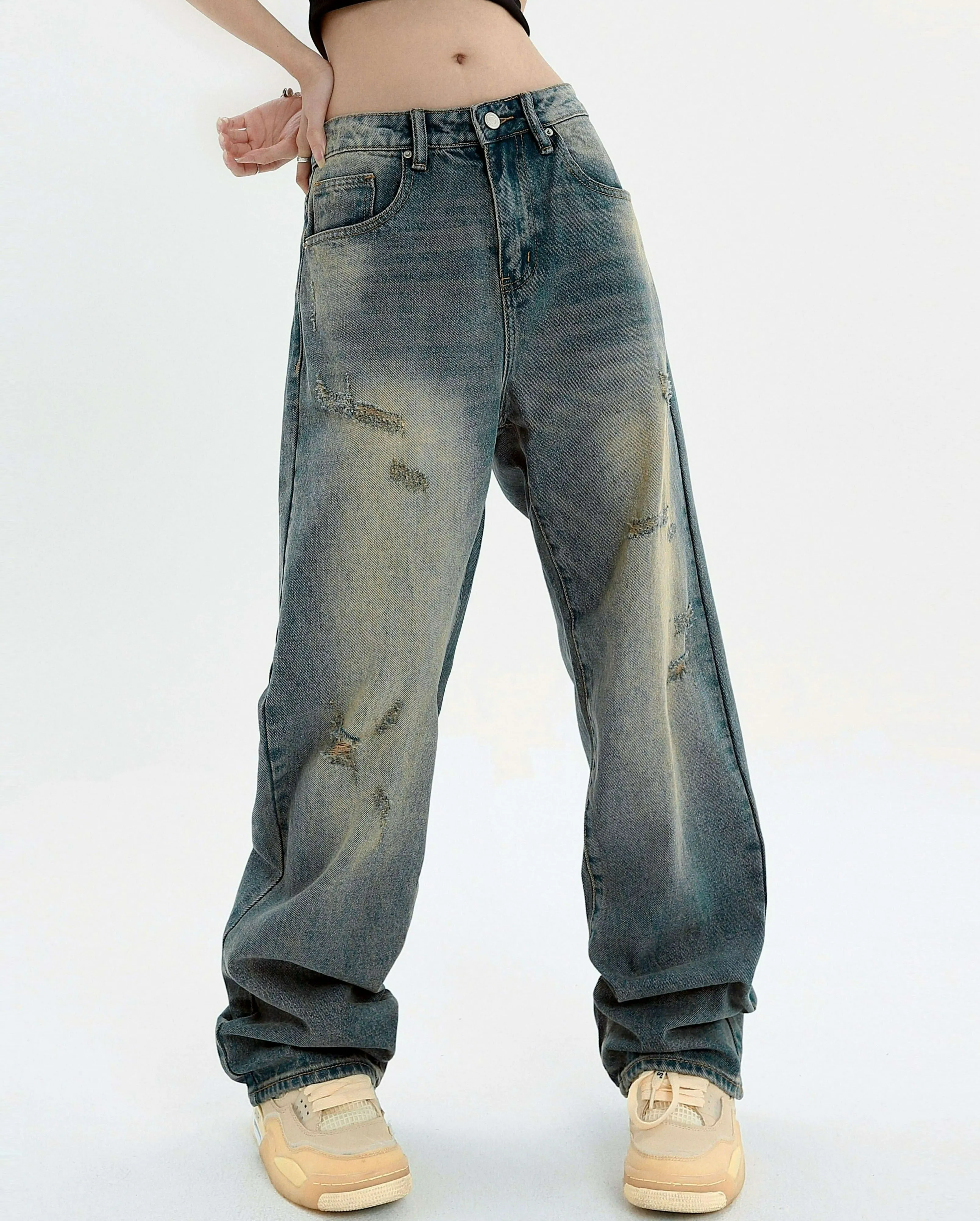 Distressed Sandblast Jeans