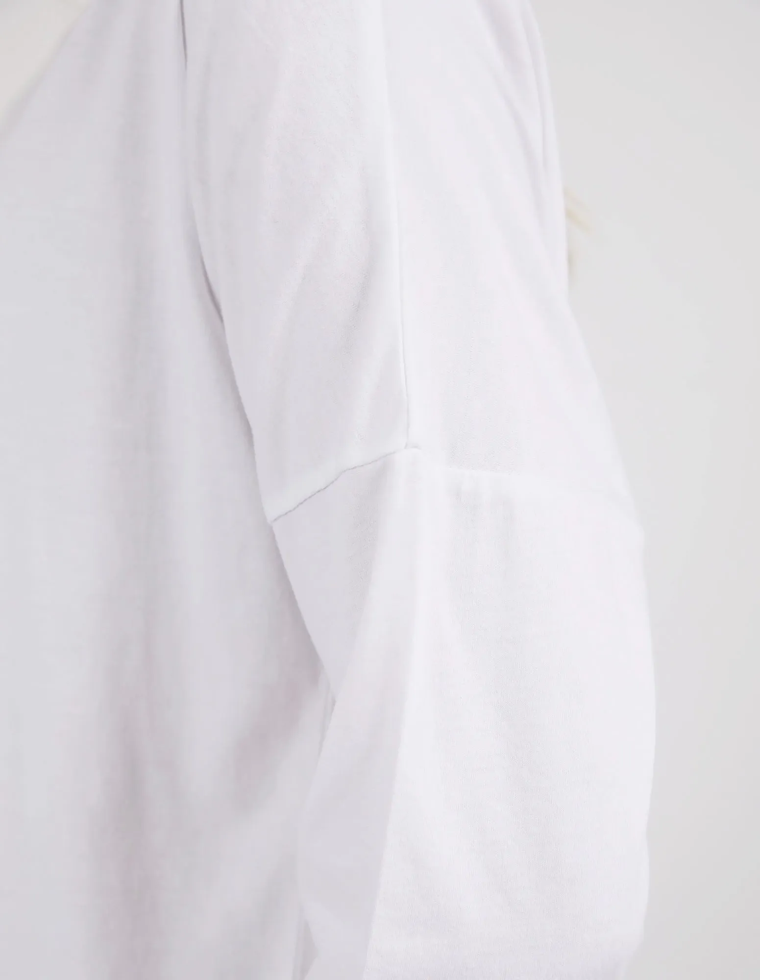 Elm - Rib Long Sleeve Tee - White