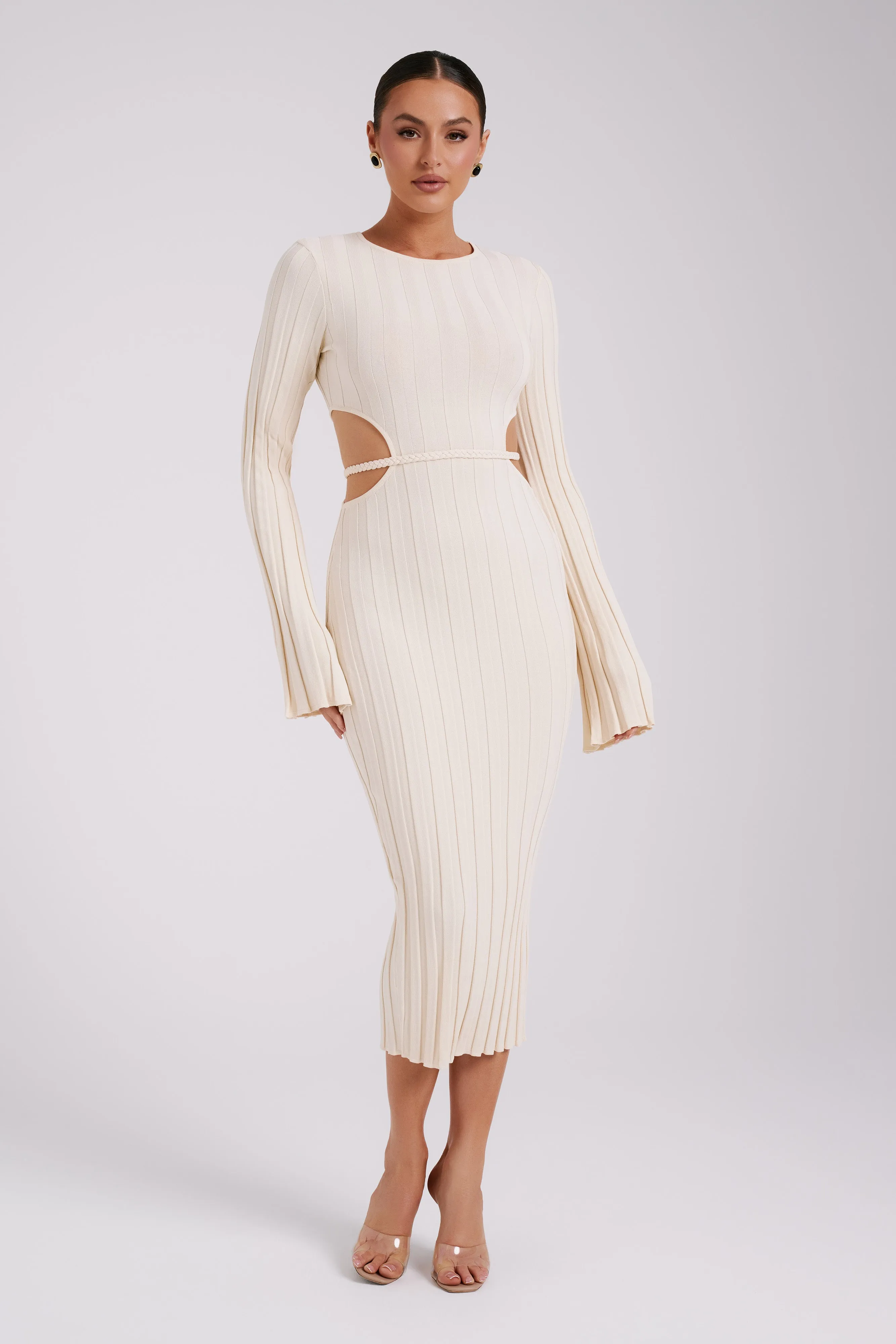 Elodie Knit Midi Dress - Cream