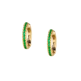 EMERALD CUFF HINGED EARRINGS