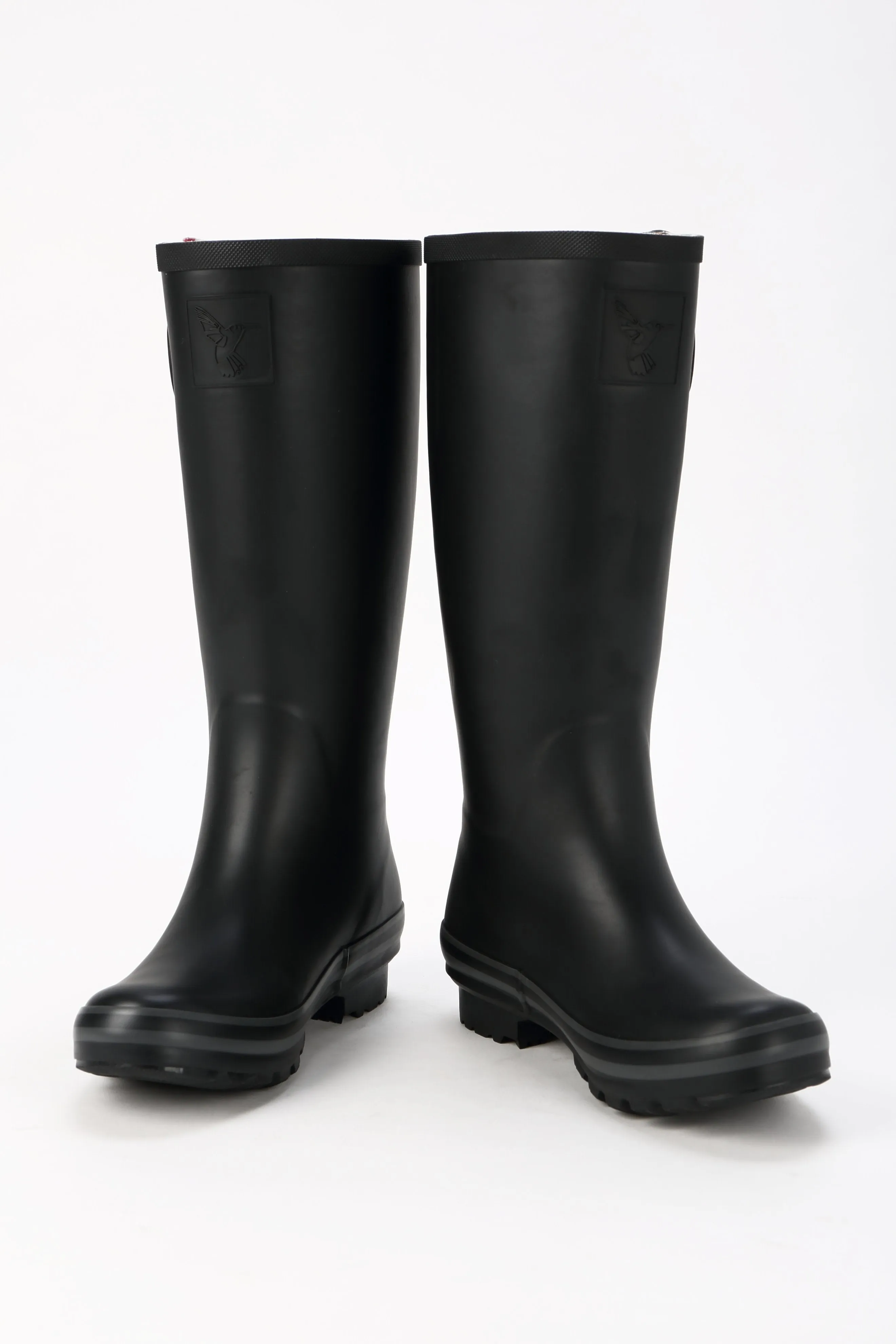 Evercreatures All Black Plain Tall Wellies