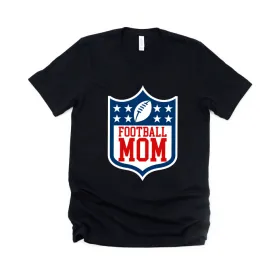 Football Mom • Black Tee Shirt