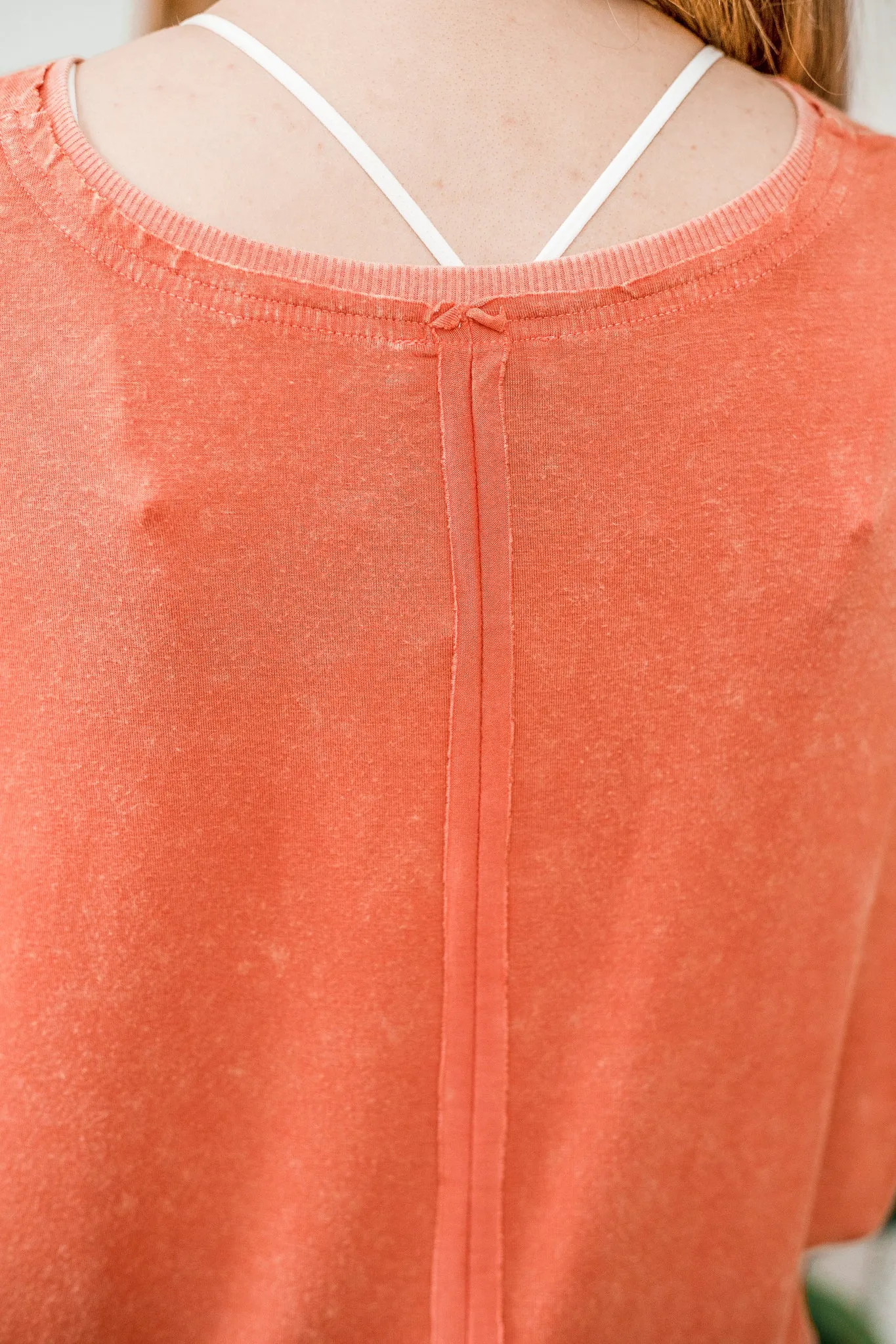 From The Heart Relaxed Top Coral