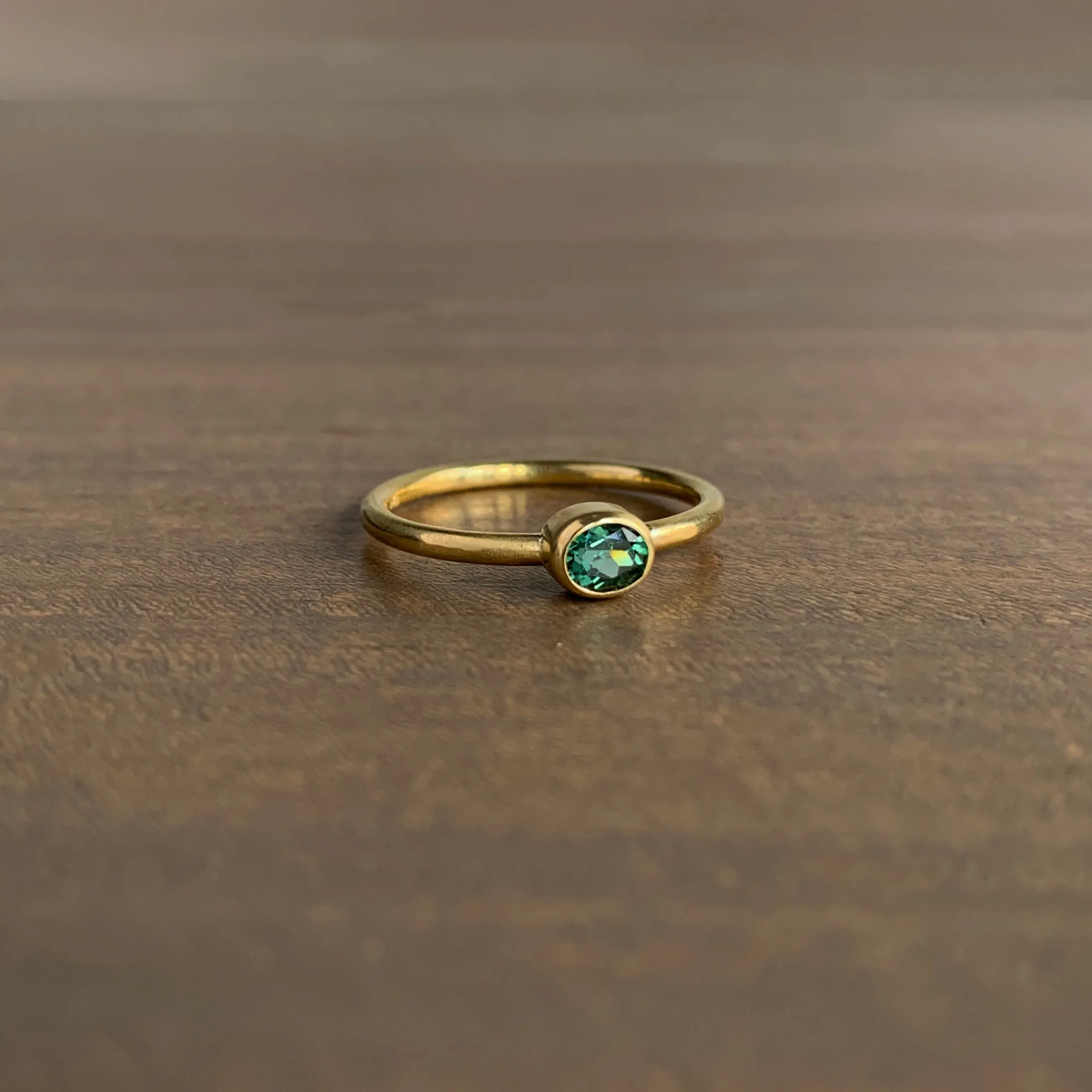 Green Tourmaline Oval Ring