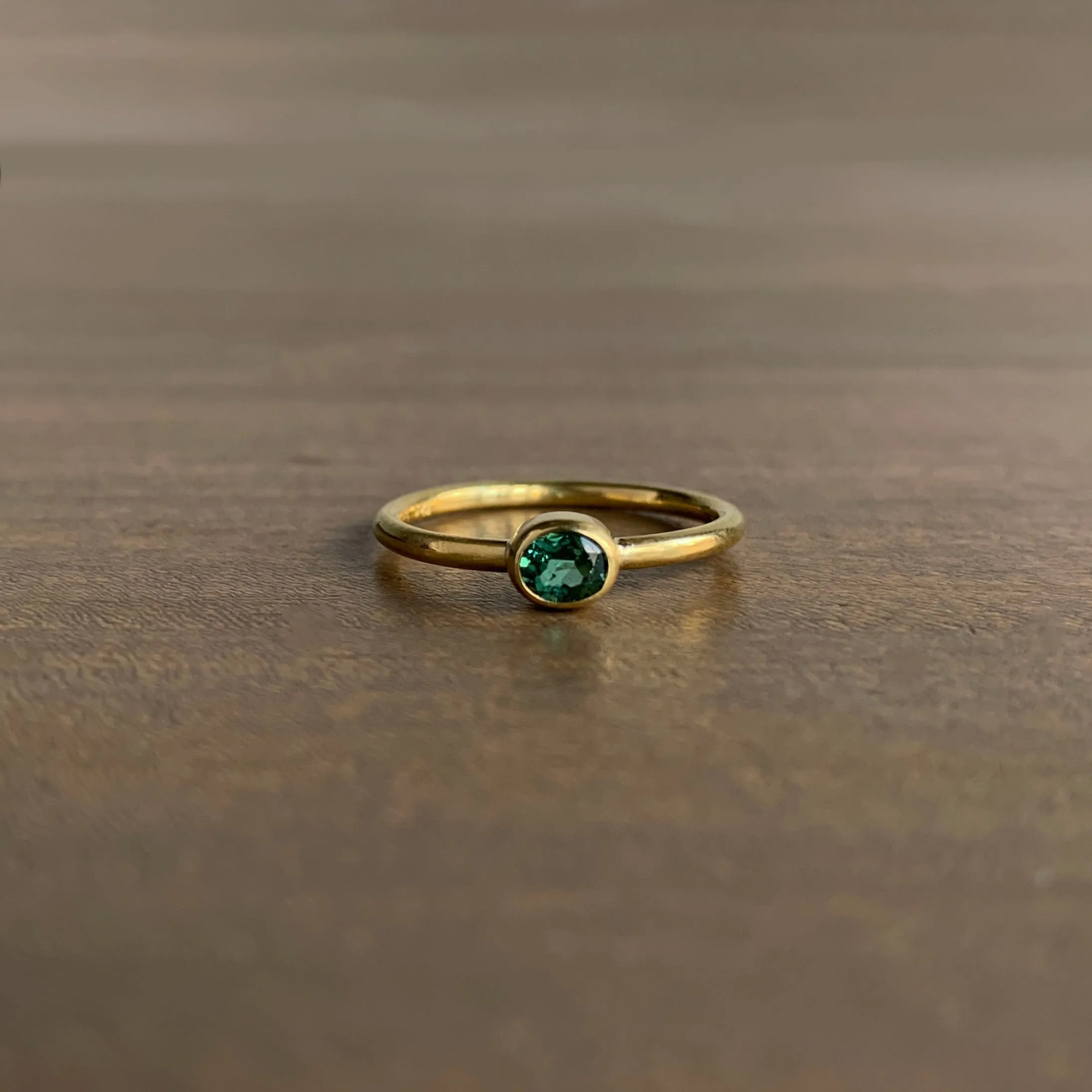 Green Tourmaline Oval Ring