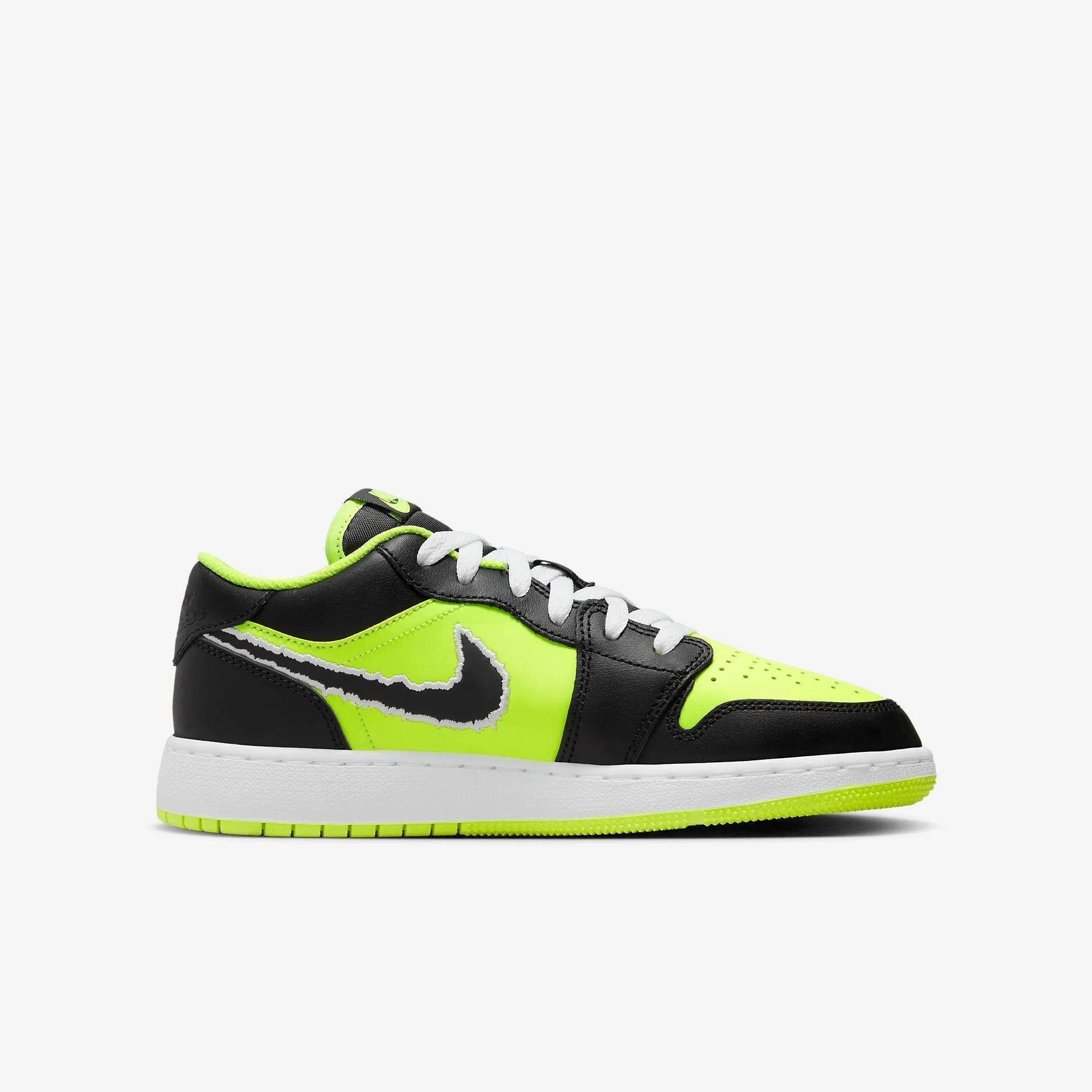 (GS) Air Jordan 1 Low SE 'Black Cat Volt' (2023) DX6666-701