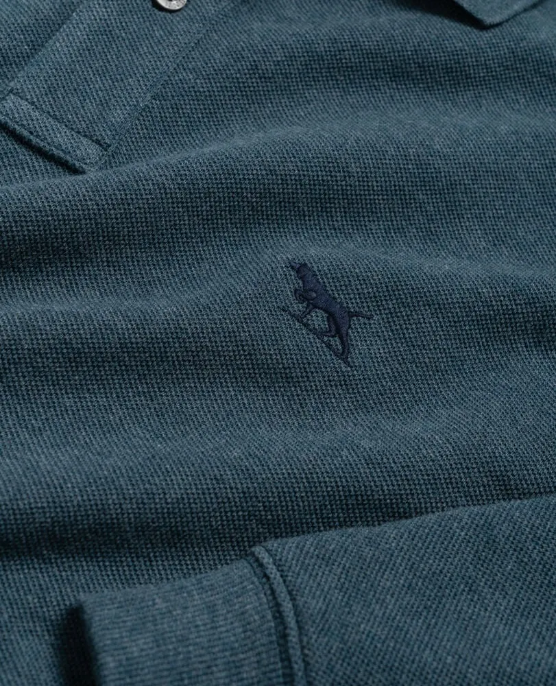 Gunn L/S Polo - Dark Teal