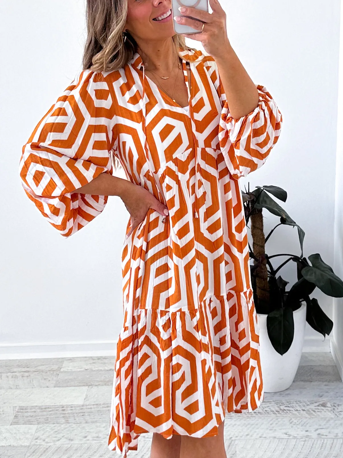 Hudson Dress - Orange