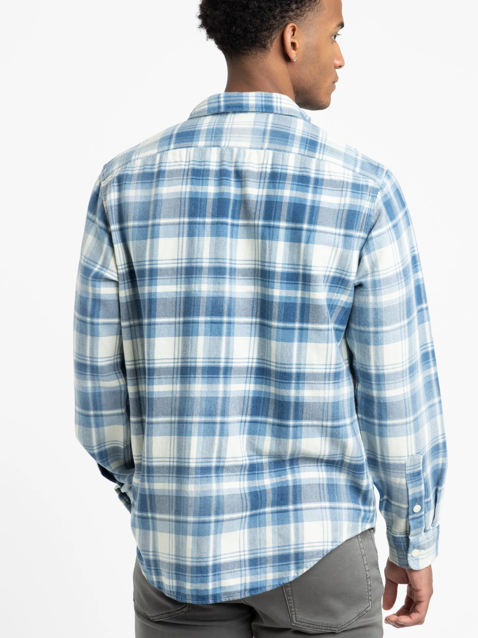 Indigo Plaid Twill Workshirt