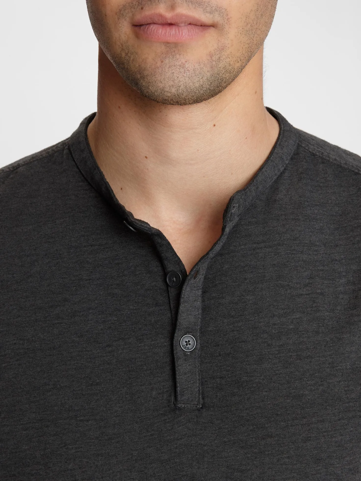 John Varvatos The Short Sleeve Burnout Henley Tee