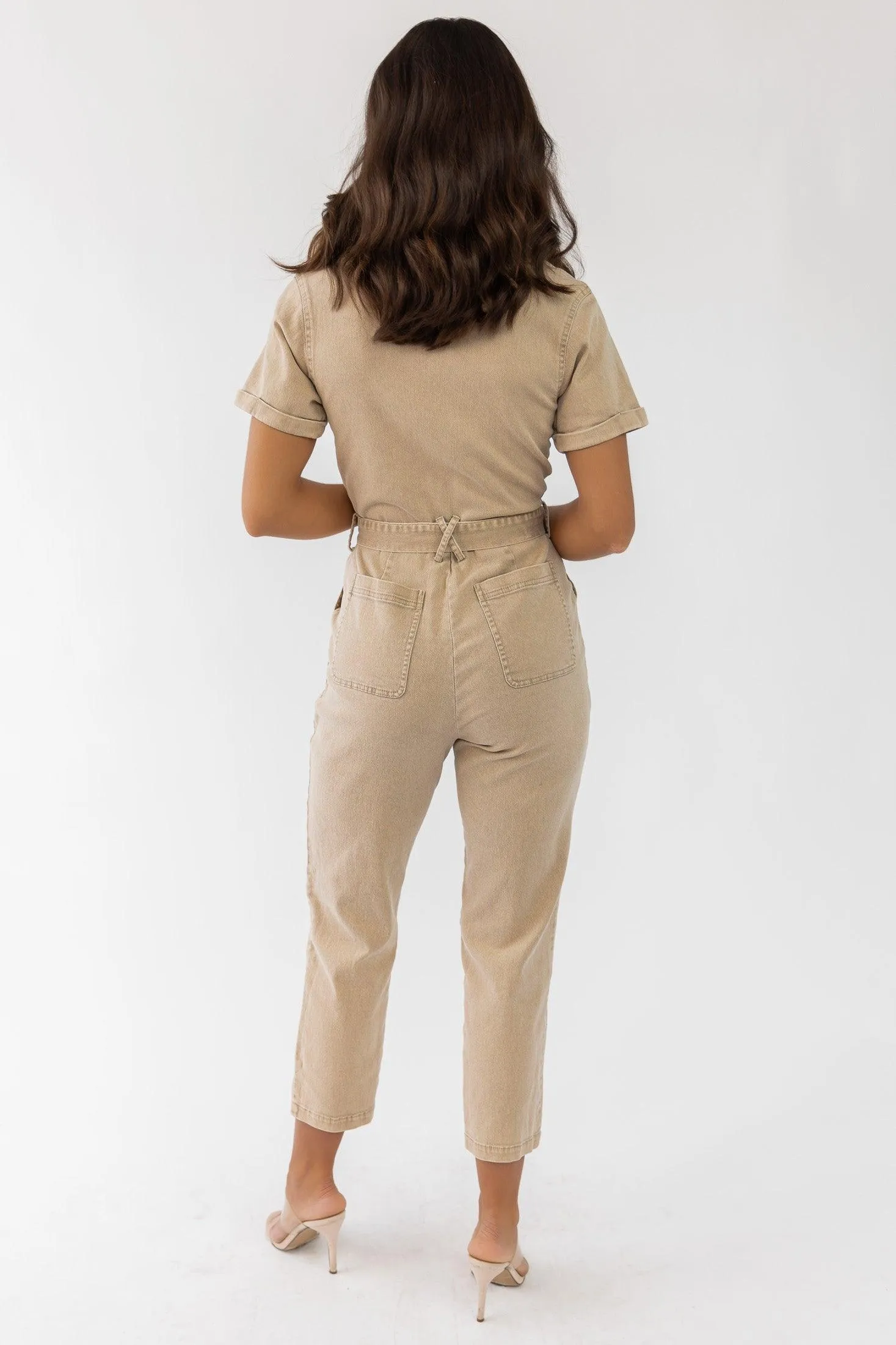 Kendall Khaki Washed Jumpsuit