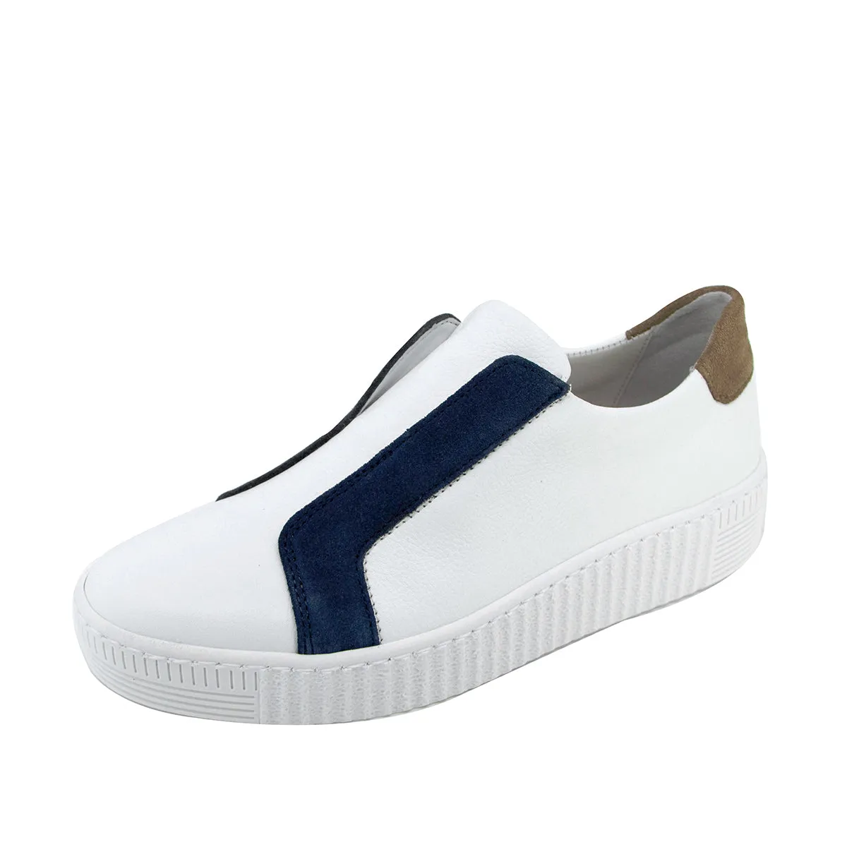 Maddie  Navy Combi Soft Walking Sneakers