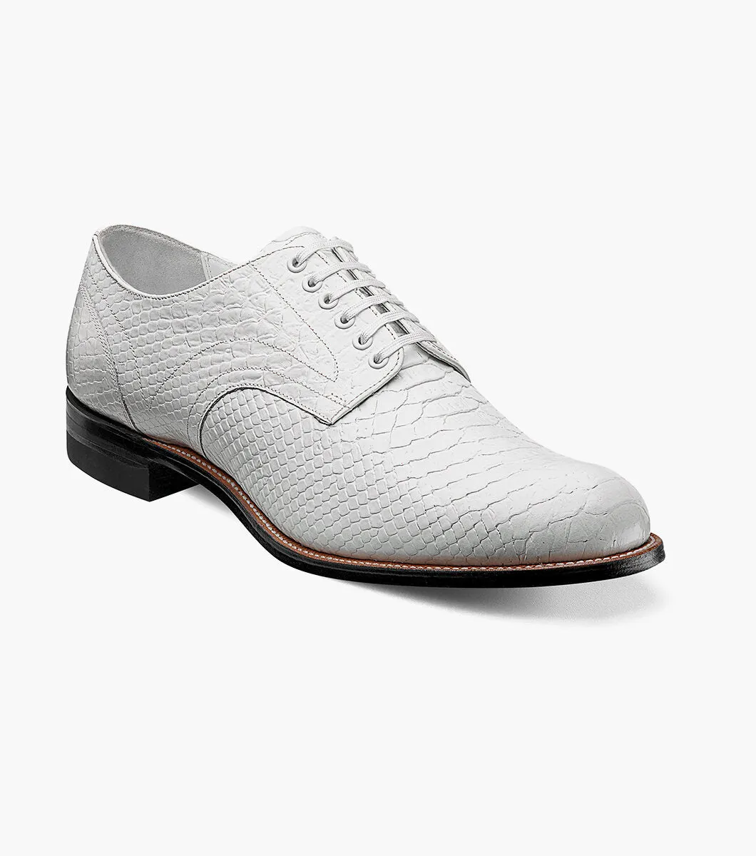 MADISON ANACONDA PLAIN TOE OXFORD-White | STACY ADAMS