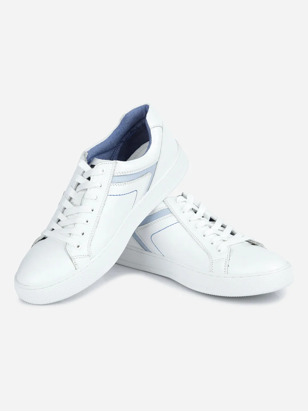 Men's White Lace Up Sneaker (ID3051)