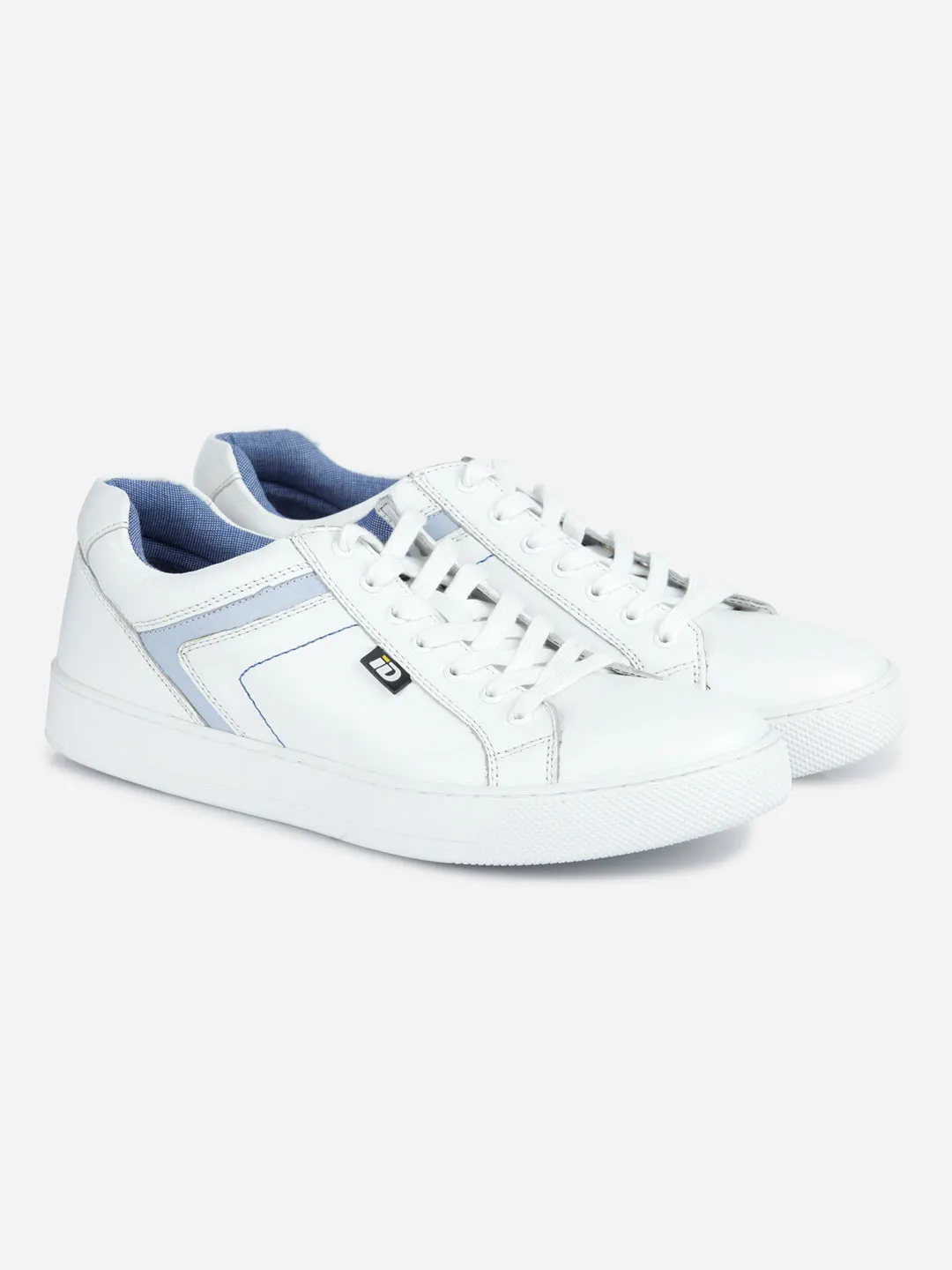 Men's White Lace Up Sneaker (ID3051)