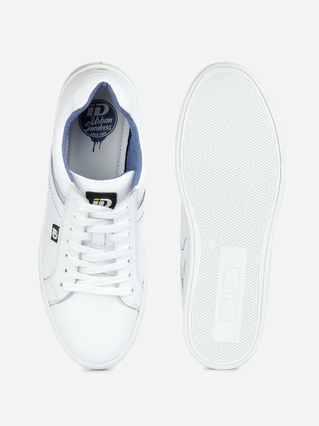 Men's White Lace Up Sneaker (ID3051)