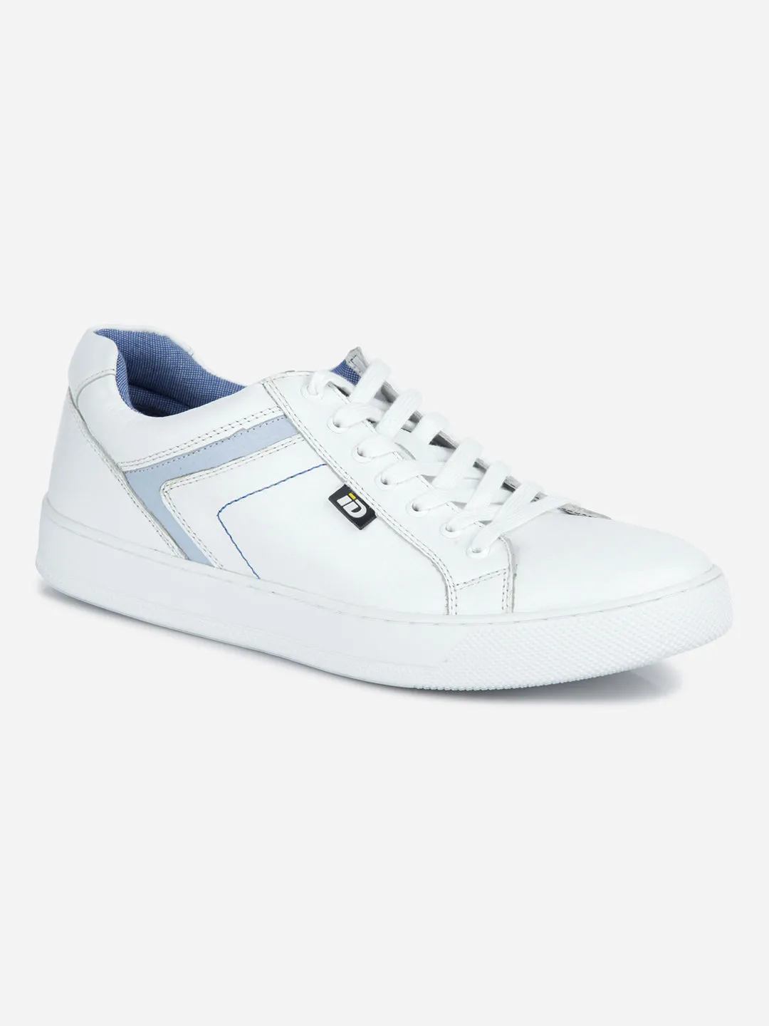 Men's White Lace Up Sneaker (ID3051)