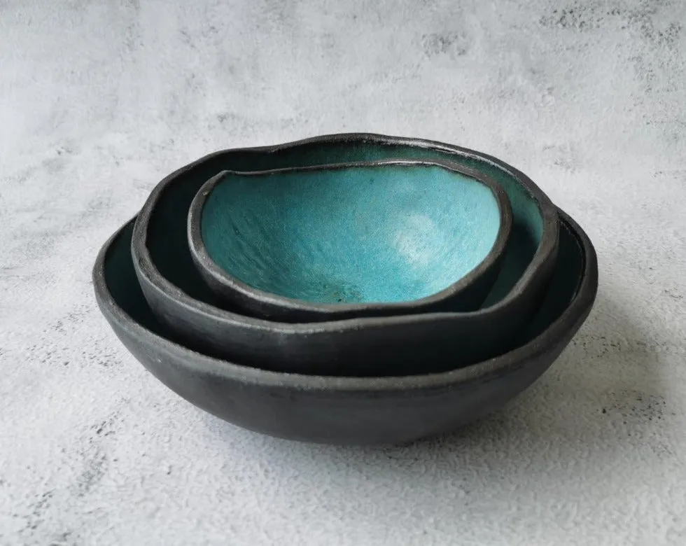 Nesting bowls (turquoise)