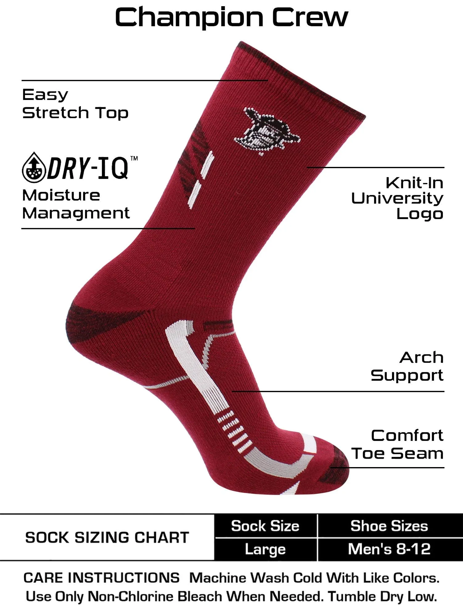 New Mexico State Aggies Socks New Mexico State University Aggies Champion Crew Socks