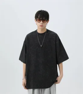 Oversized Acid Wash Tee with Drop Shoulders