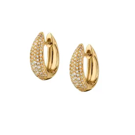 PAVÉ DIAMOND HUGGIE STYLE EARRINGS