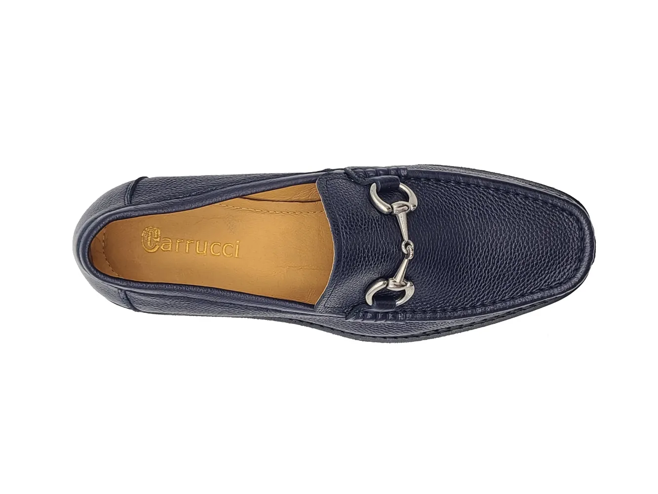 Pebble Leather Buckle Loafer