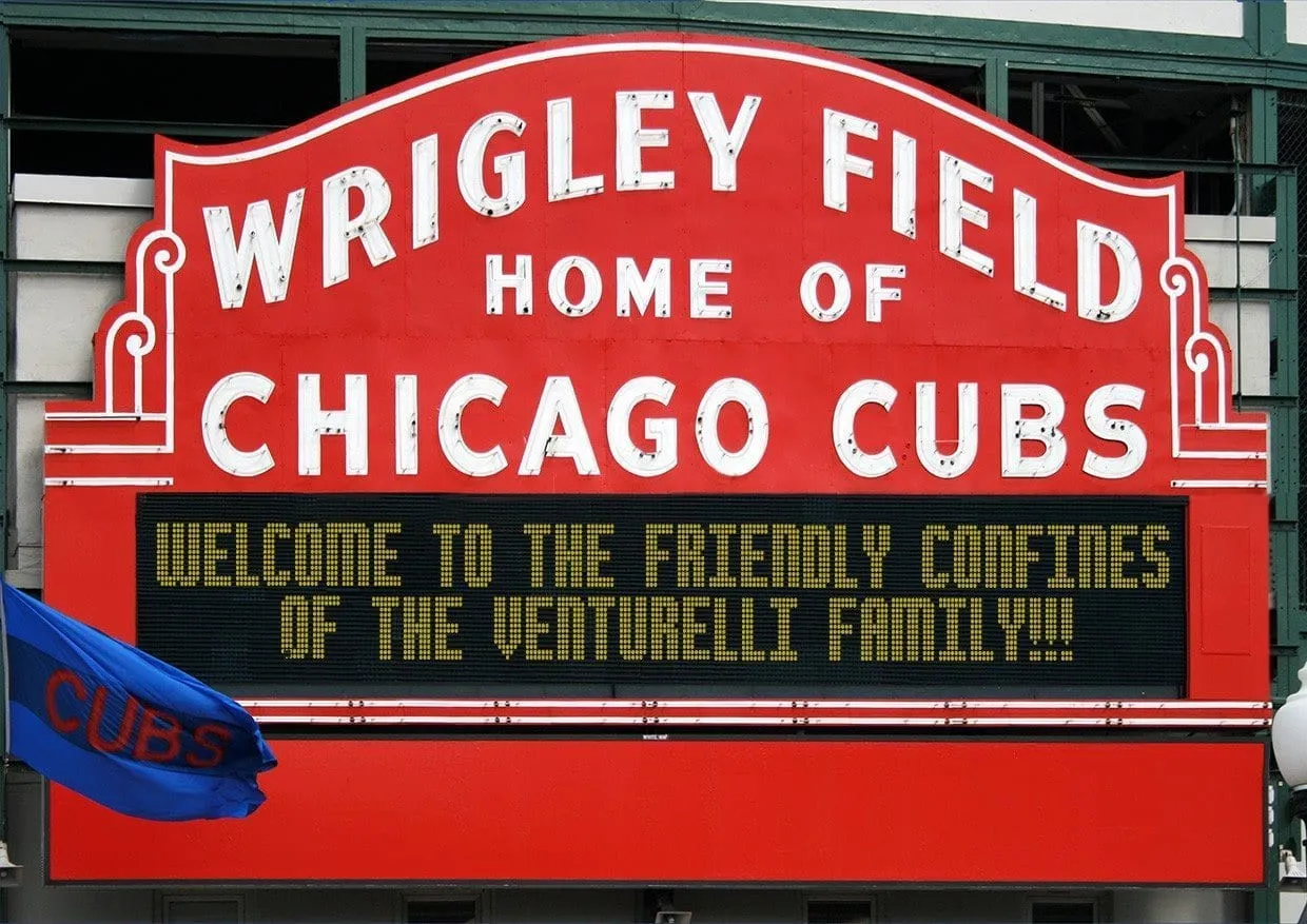 Personalized Wrigley Field Marquee Canvas