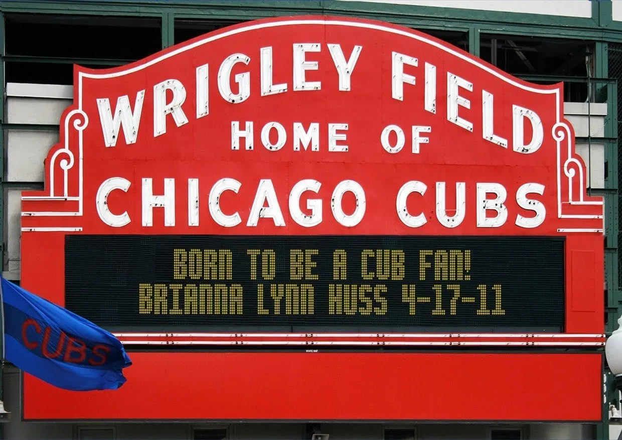 Personalized Wrigley Field Marquee Canvas