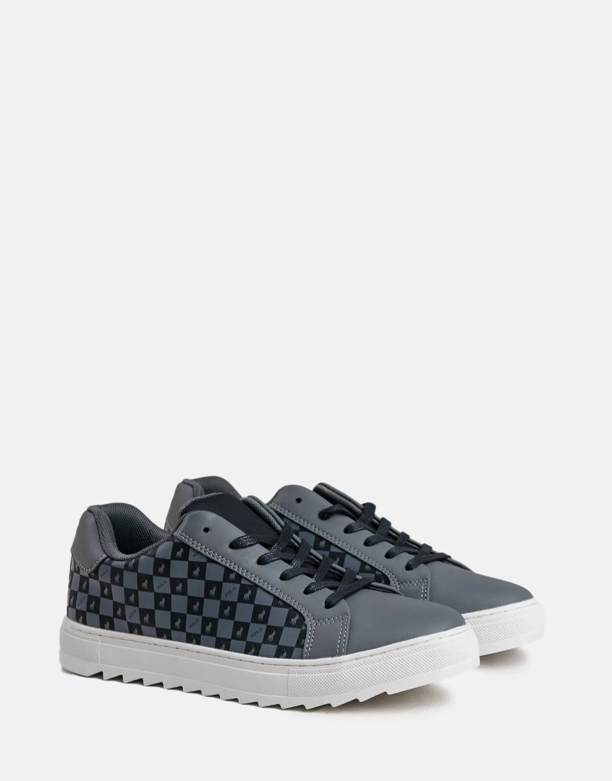 Polo Colour Block Monogram Black Sneakers