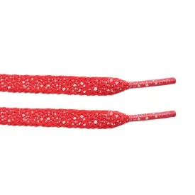 Red/White Speckled Flat Laces