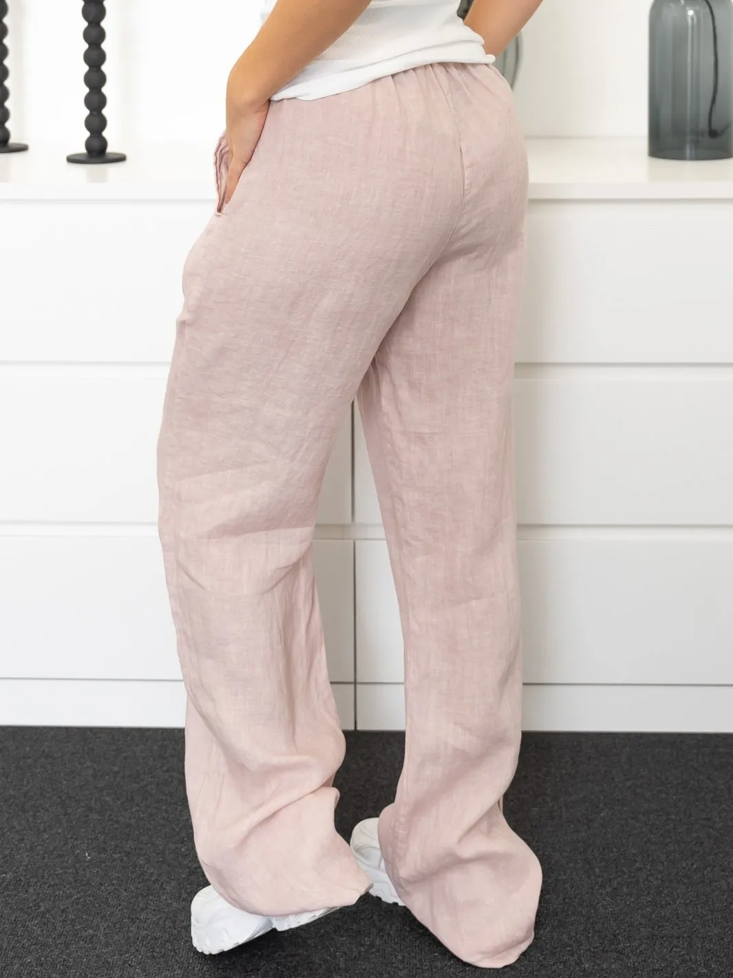 Shay hør pants rose