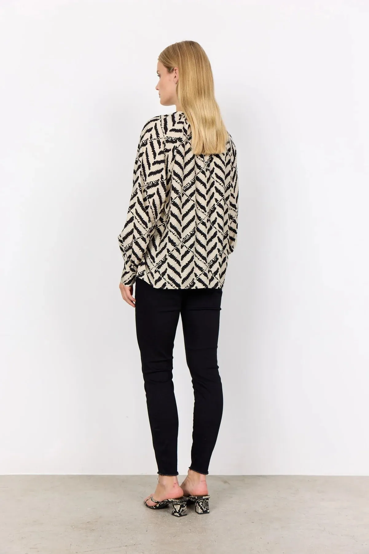 Soyaconcept Inarose Black/Cream Print Blouse