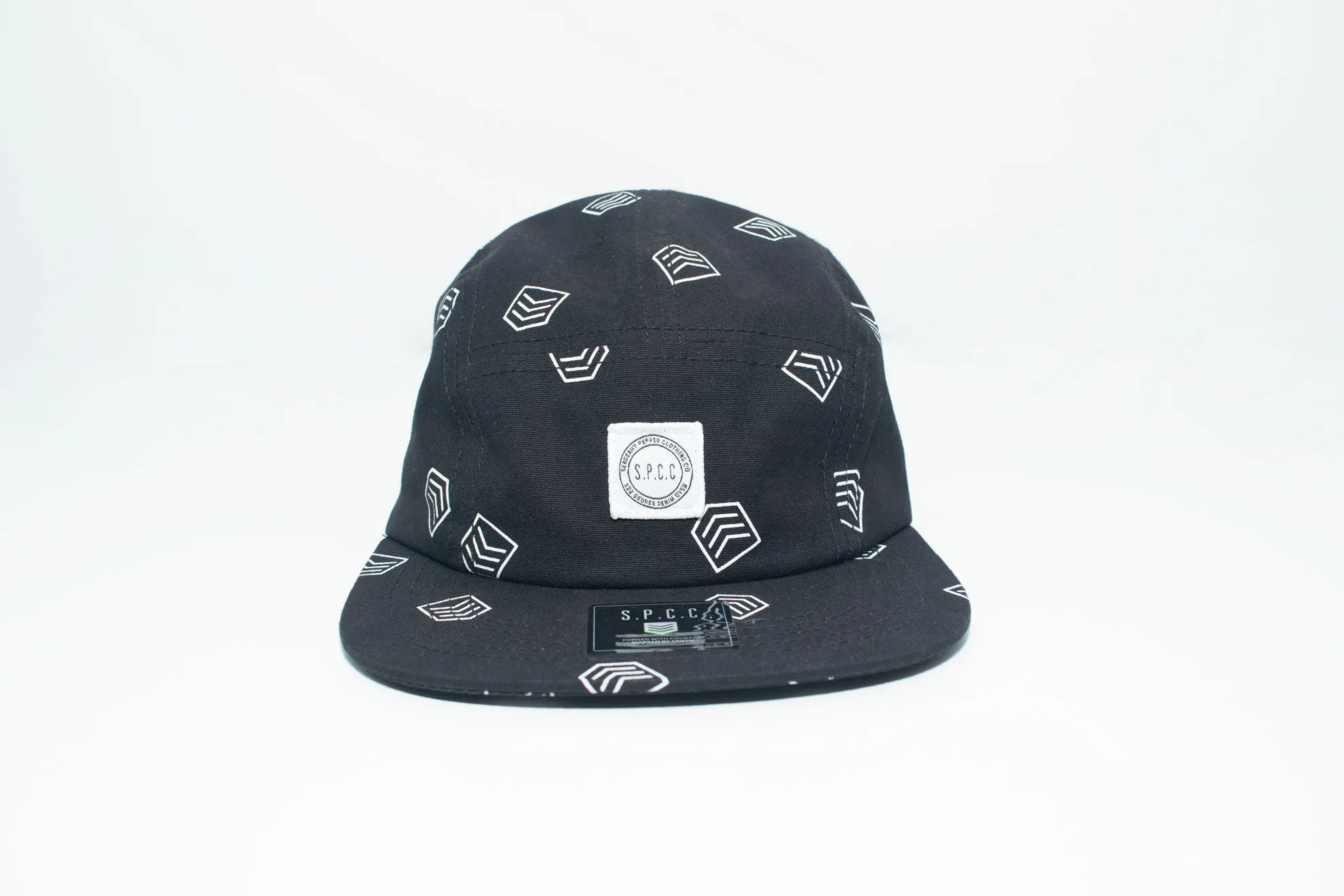 SPCC Flat Brim Print Black Cap