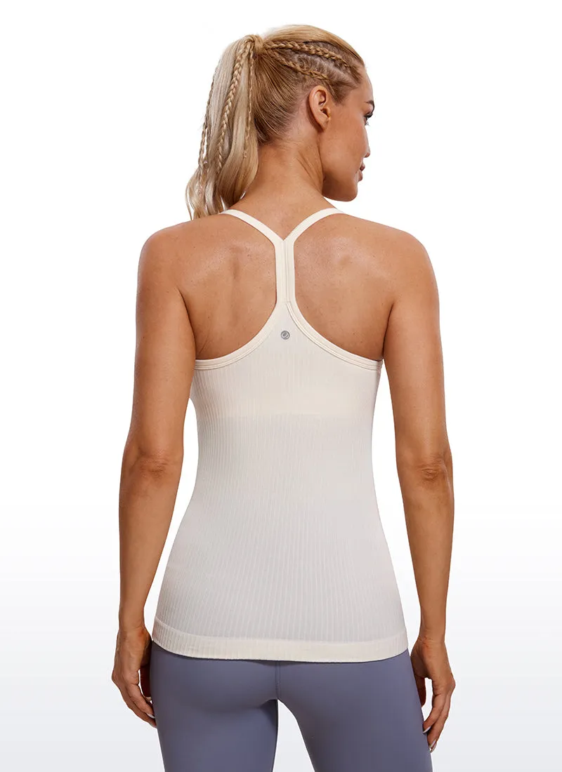 Speedy Seamless Built-in Bra Tank Y-back - Pure Color