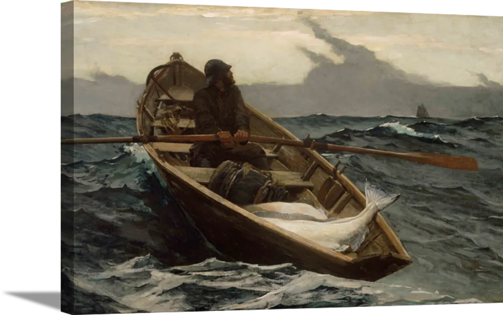 The Fog Warning | Winslow Homer Masters Classic Art in Gallery Wrapped Canvas | Various Sizes