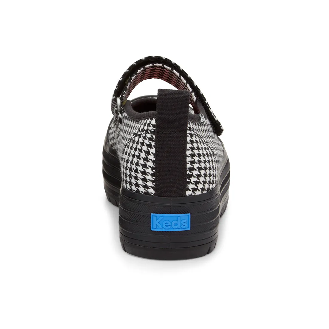 Women's  Keds Mary Jane Canvas Warped Houndstooth Black/White (WF68131)